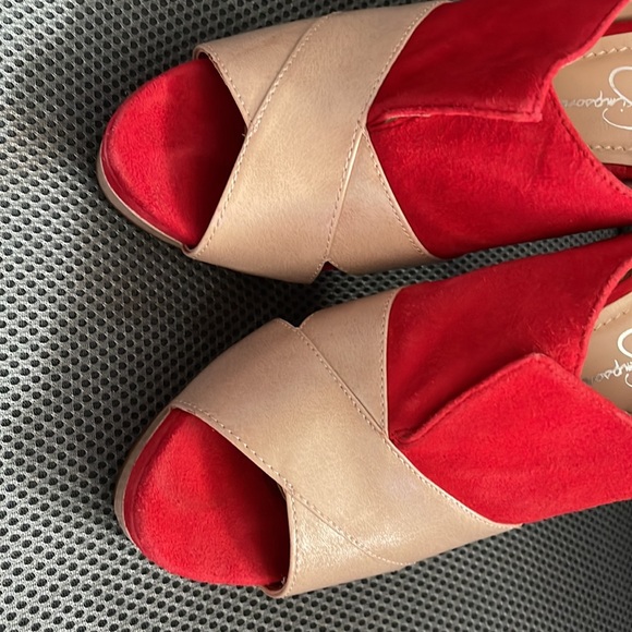 Jessica Simpson color block heels 👠 - Picture 3 of 9